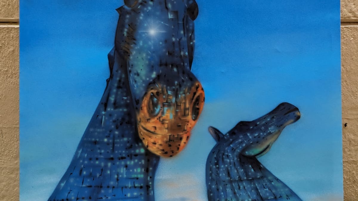 Epic spray paint canvas art design by Jaksta Art Swindon